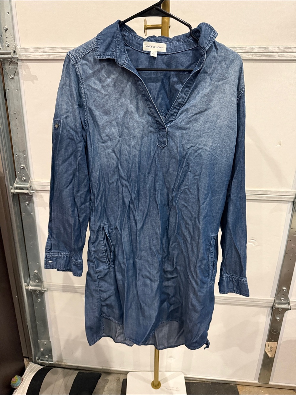 cloth & stone Washed Blue Denim Tunic